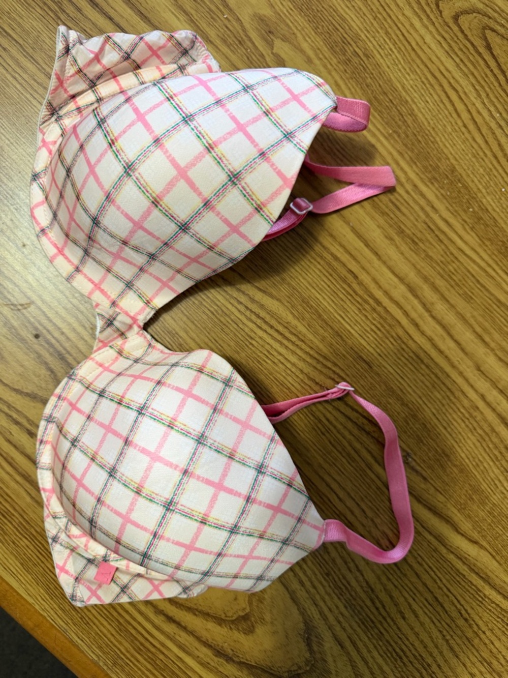 Victoria's Secret Pink Plaid T-Shirt Bra